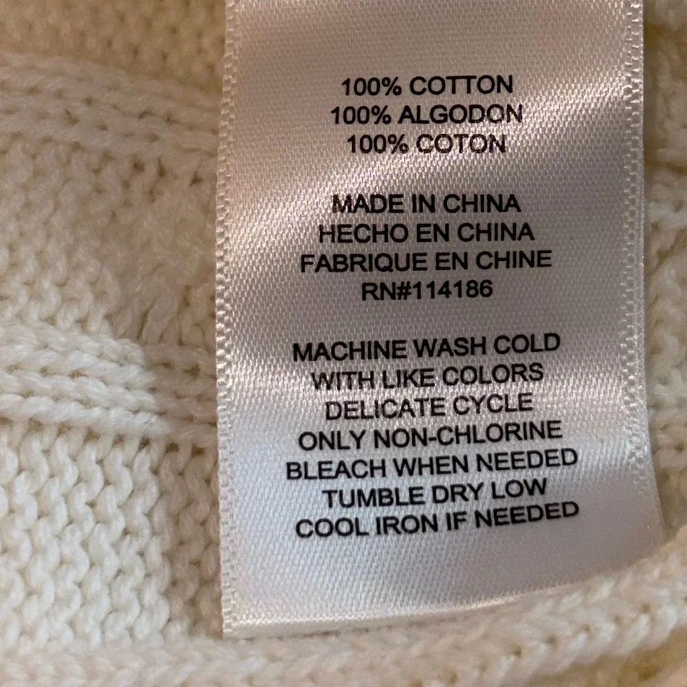 NWT Tretorn x Anthropologie Longline Short Sleeve Cardigan White Womens M Preppy - Picture 11 of 11